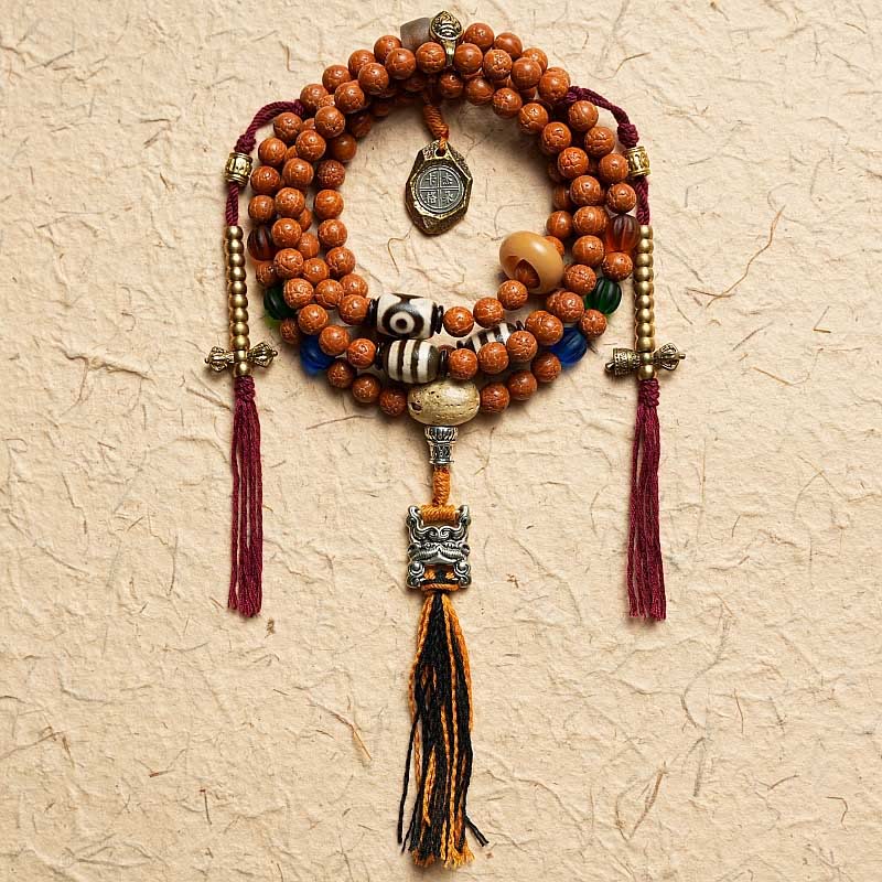 KarmaRipple's Tibet Bodhi Seed 108 Mala Beadwork Wisdom Peace Bracelet Pendant p1