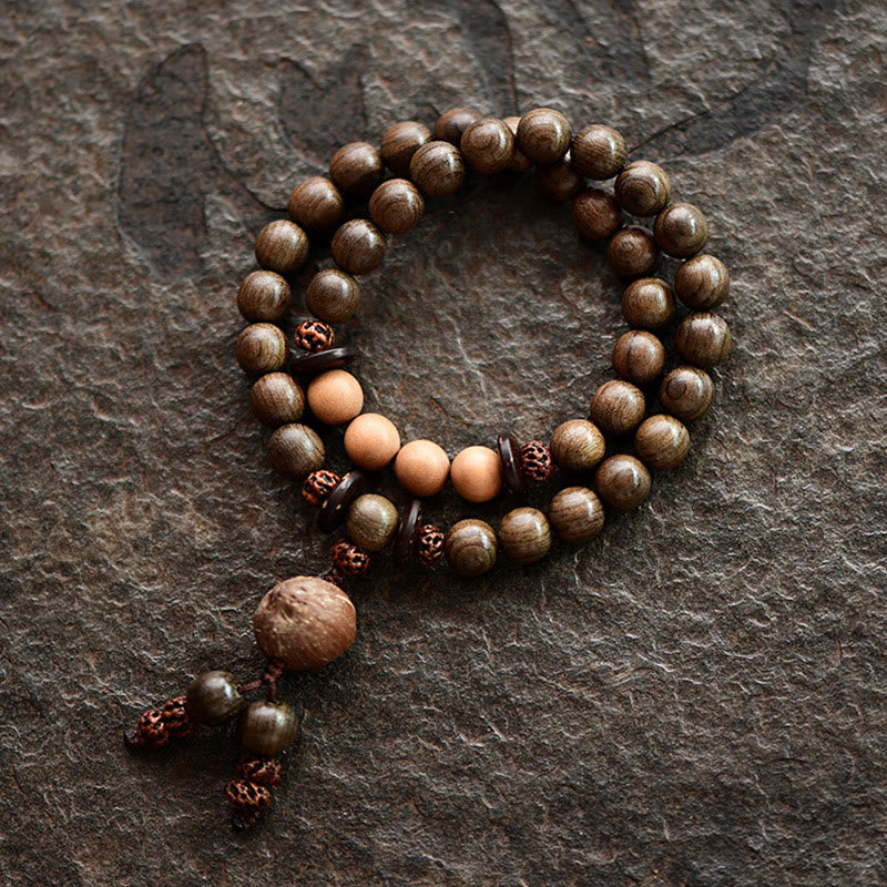 KarmaRipple's Tibetan Sandalwood Protection Talisman Mala Bracelet p1