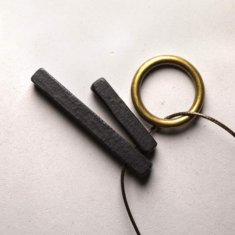 KarmaRipple's Zen Circle Ebony Wood Enlightenment Pendant Necklace p1