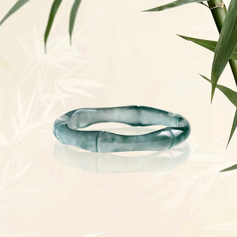 KarmaRipple's Authentic Jade Bamboo Prosperity Abundance Ring p1