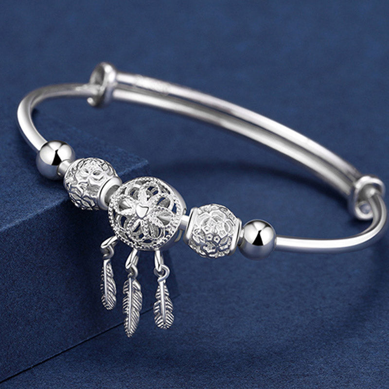 KarmaRipple's Tibetan Ivory Bronze Blessing Dream Catcher Talisman Bracelet p1