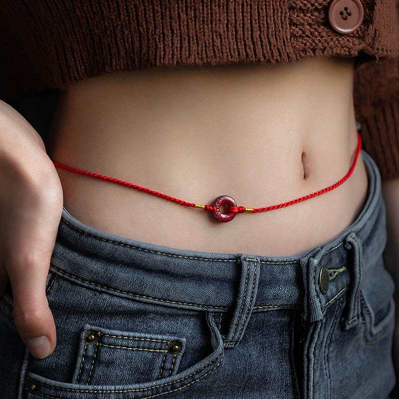 RED STRING BELLY CHAIN
