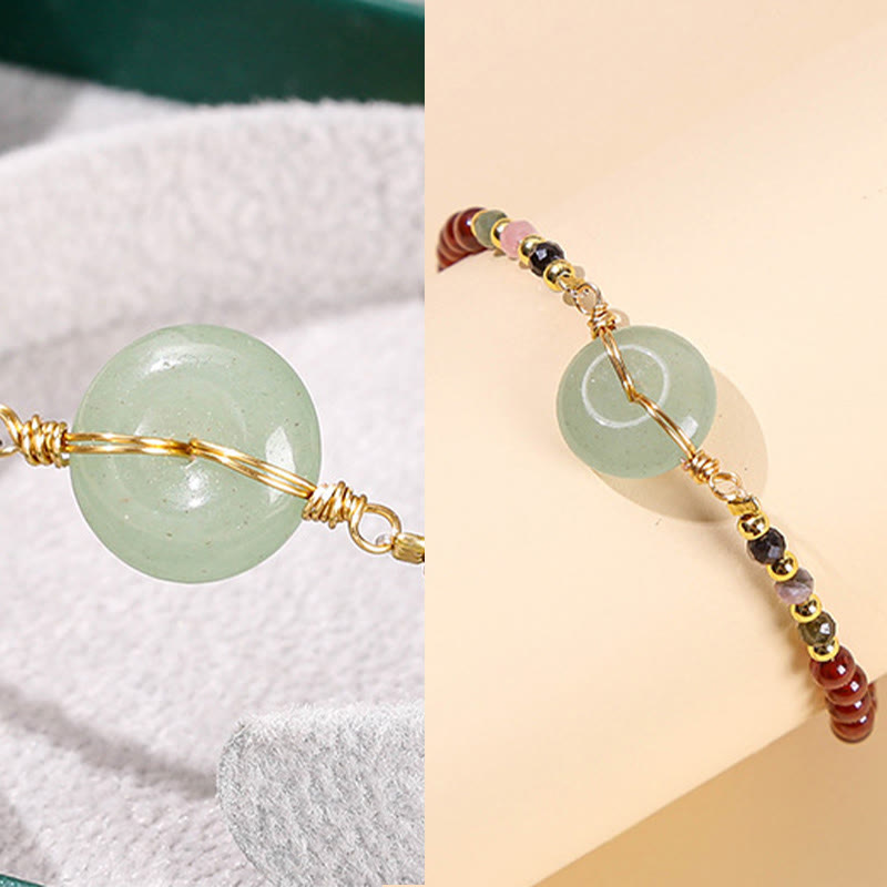 KarmaRipple's Authentic Garnet Peace Buckle Bead Calm Bracelet p8