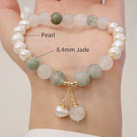 KarmaRipple's Authentic Pearl Jade Balancing Sincerity Bracelet