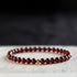 5mm-Garnet&Gold Bead / 14cm