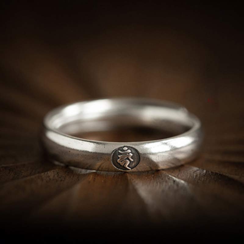 KarmaRipple's 925 Sterling Silver Chinese Zodiac Natal Buddha Blessing Pair Ring p24