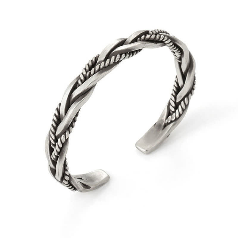 KarmaRipple's Viking Style Twisted Woven Pattern Bronze Balance Bracelet p12