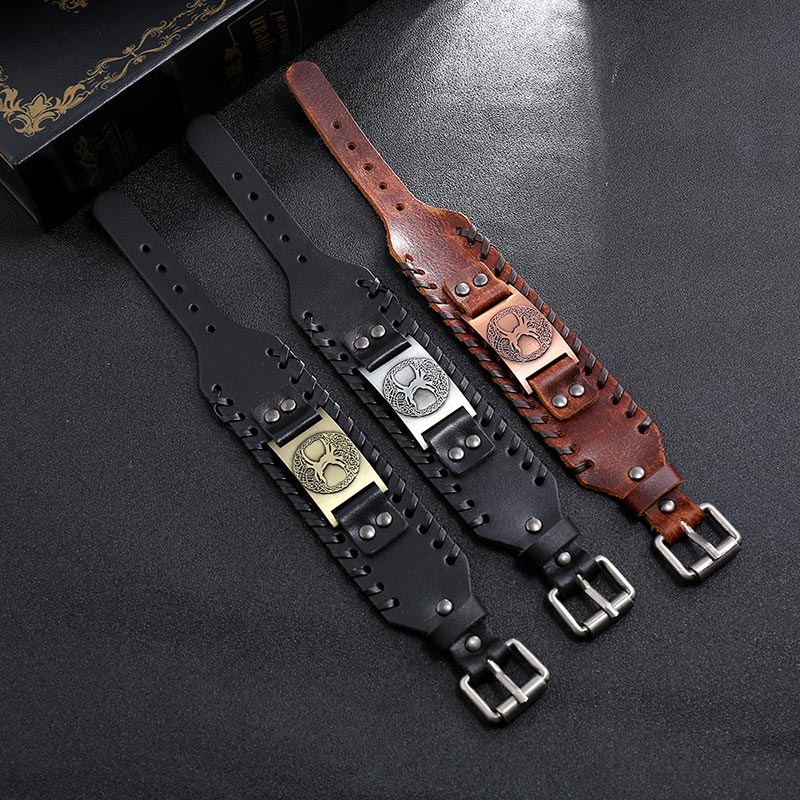 KarmaRipple's Fortunate Tree Of Life Balance Leather Bracelet p9