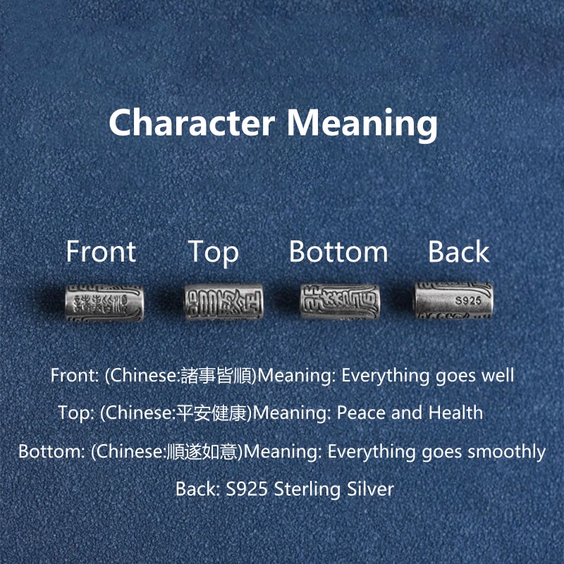 KarmaRipple's Handcrafted 925 Sterling Silver Everything Goes Well Design Protection Strength Bracelet Anklet p28