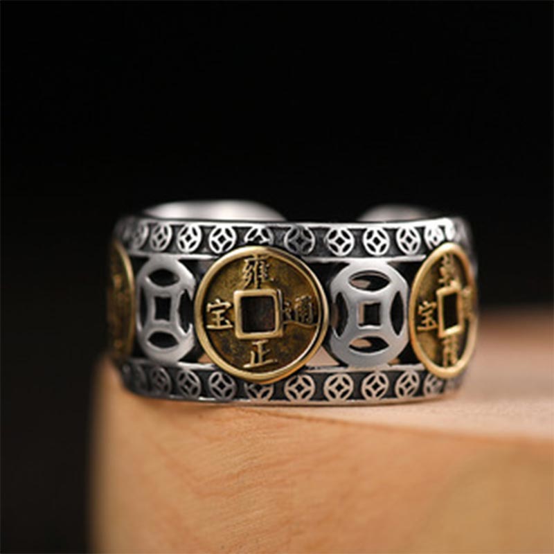 KarmaRipple's Five-Emperor Coins Balance Adjustable Ring p2