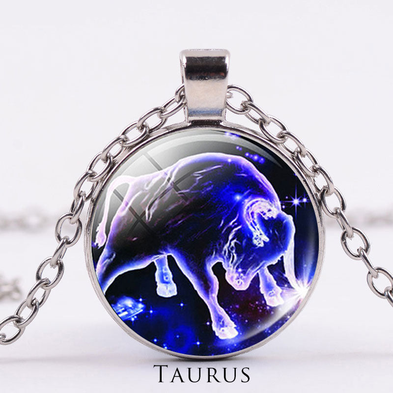KarmaRipple's 12 Constellations of the Zodiac Moon Starry Sky Protection Blessing Pendant Necklace p22