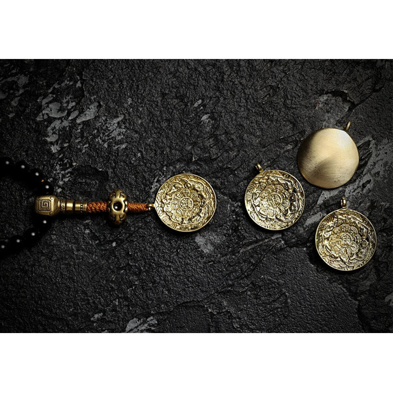 KarmaRipple's Tibetan 108 Mala Beadwork Black Onyx Tiger Eye Beadwork Nine Palaces Bagua Protection Bracelet p10