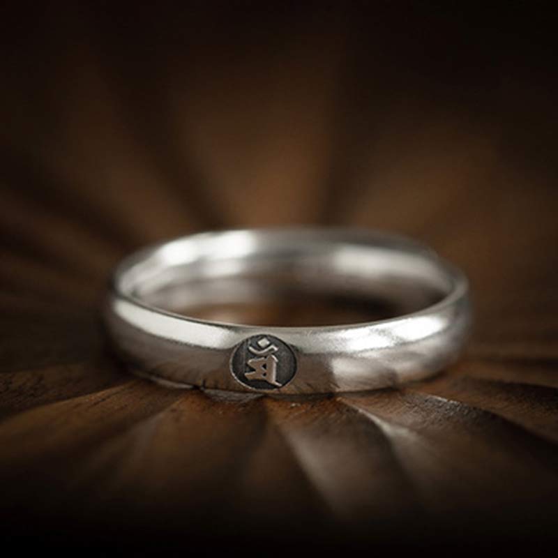 KarmaRipple's 925 Sterling Silver Chinese Zodiac Natal Buddha Blessing Pair Ring p20