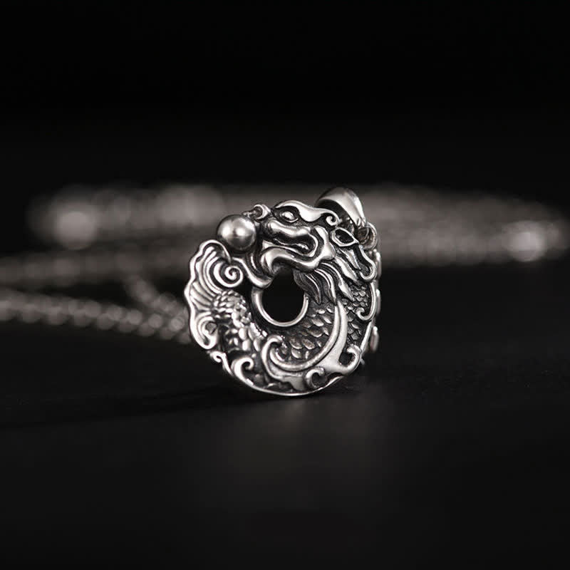 KarmaRipple's Koi Fish Dragon Peace Buckle Wealth Pendant Necklace p9