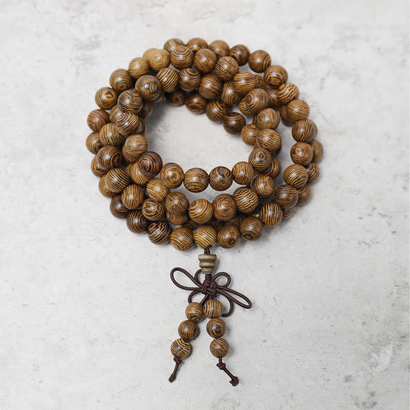 KarmaRipple's 108 Mala Beadwork Bracelet Prayer Meditation Sandalwood Elastic p3