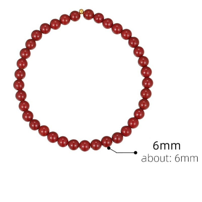 KarmaRipple's 925 Sterling Silver Cinnabar Beadwork Blessing Anklet p15