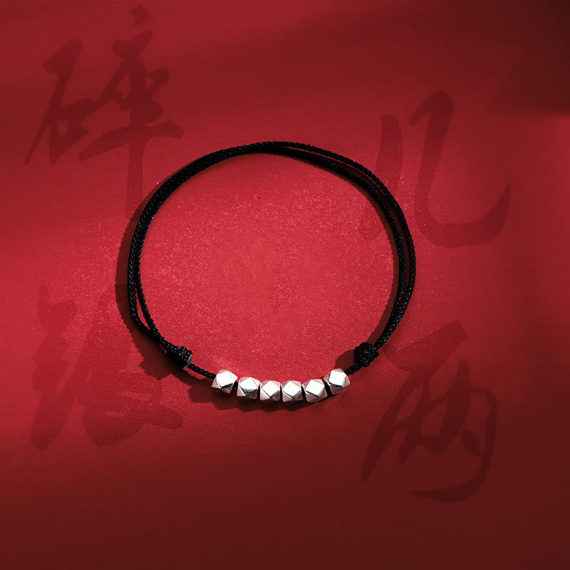 KarmaRipple's 925 Sterling Silver Beadwork Fortune Protection Braid Rope Anklet p13