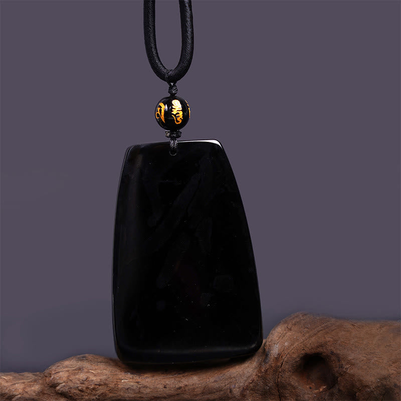 KarmaRipple's Black Obsidian Dragon Carved Fortune Protection Pendant Necklace p13