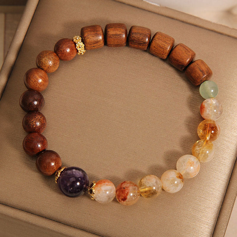 KarmaRipple's Sandalwood Rosewood Citrine Protection Bracelet p2
