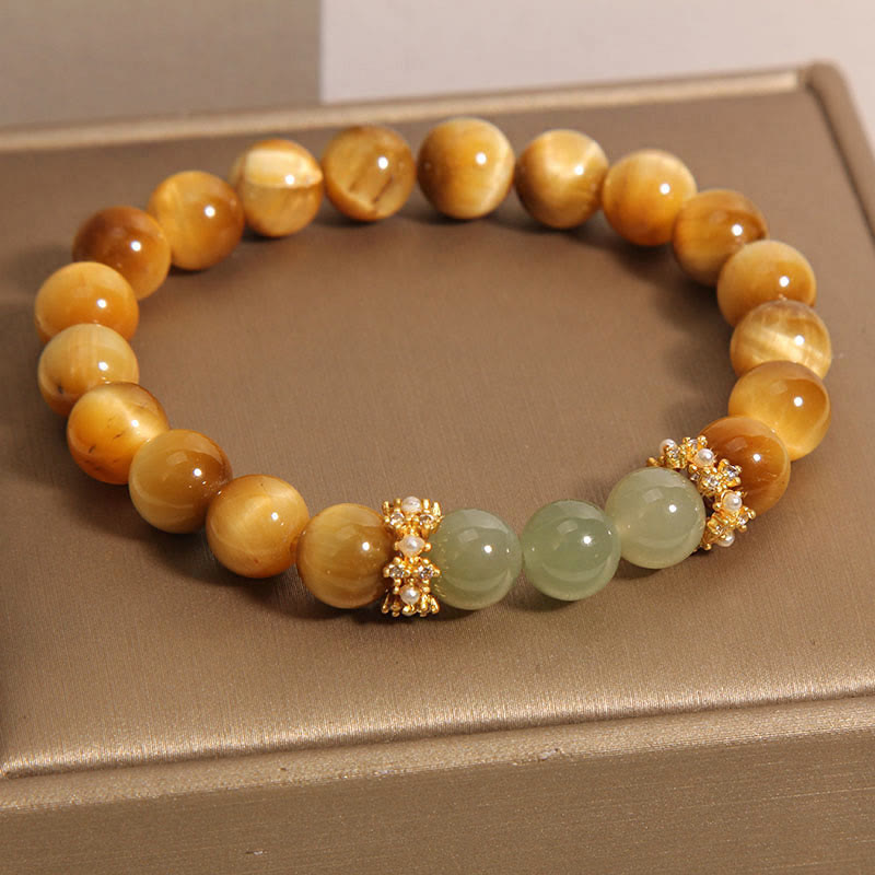 KarmaRipple's Tiger Eye Jade Courage Bracelet p1