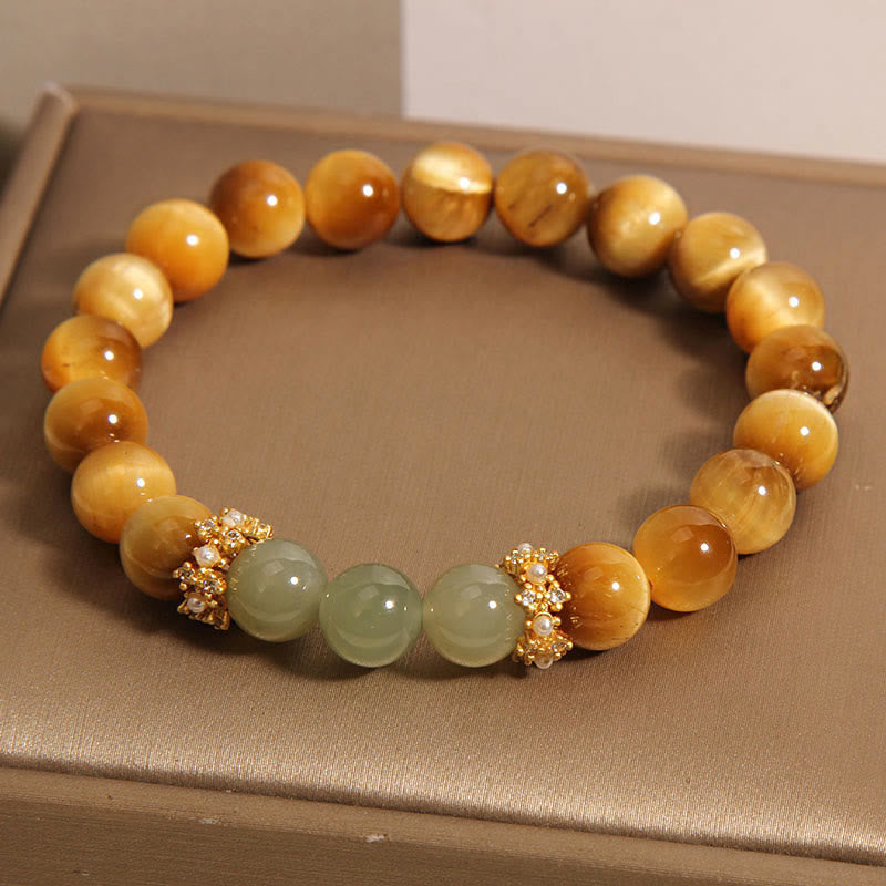 KarmaRipple's Tiger Eye Jade Courage Bracelet p2