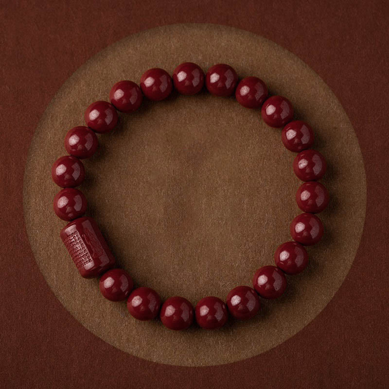 KarmaRipple's Authentic Cinnabar Heart Sutra Blessing Bracelet p4