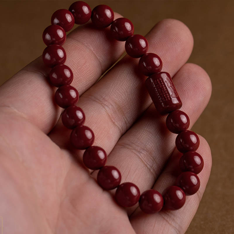 KarmaRipple's Authentic Cinnabar Heart Sutra Blessing Bracelet p11