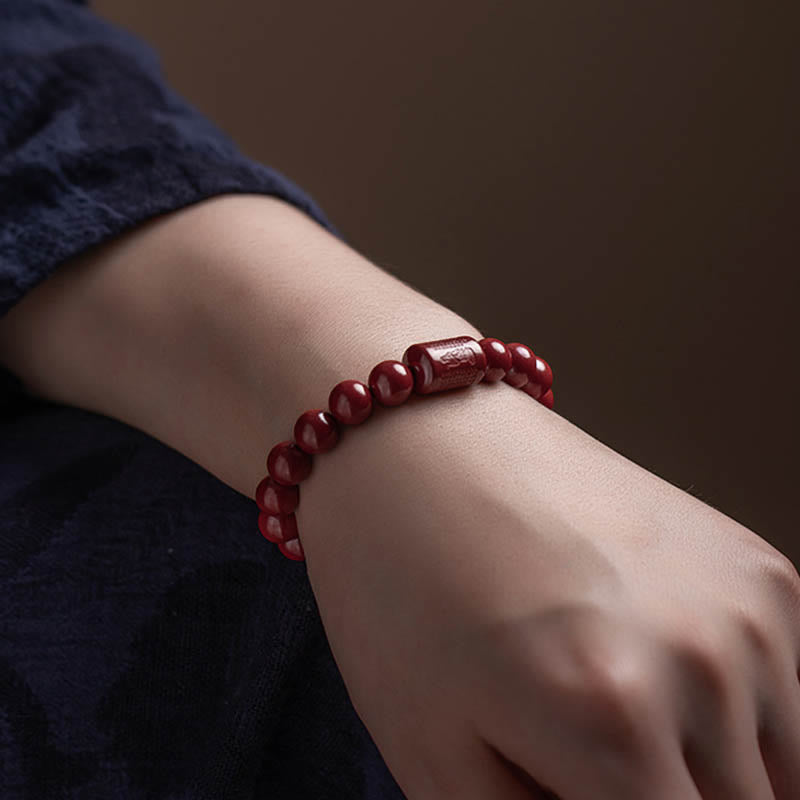 KarmaRipple's Authentic Cinnabar Heart Sutra Blessing Bracelet p10