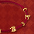 Double Lucky Rabbit and Three Gold Beads(Gold About 0.58g) / 14cm