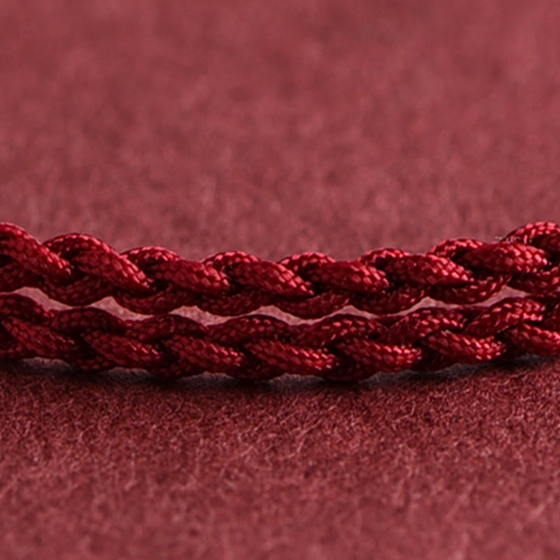 KarmaRipple's 999 Gold Small Bucket Shape Design Handmade Luck?Braided Rope Bracelet Anklet p12