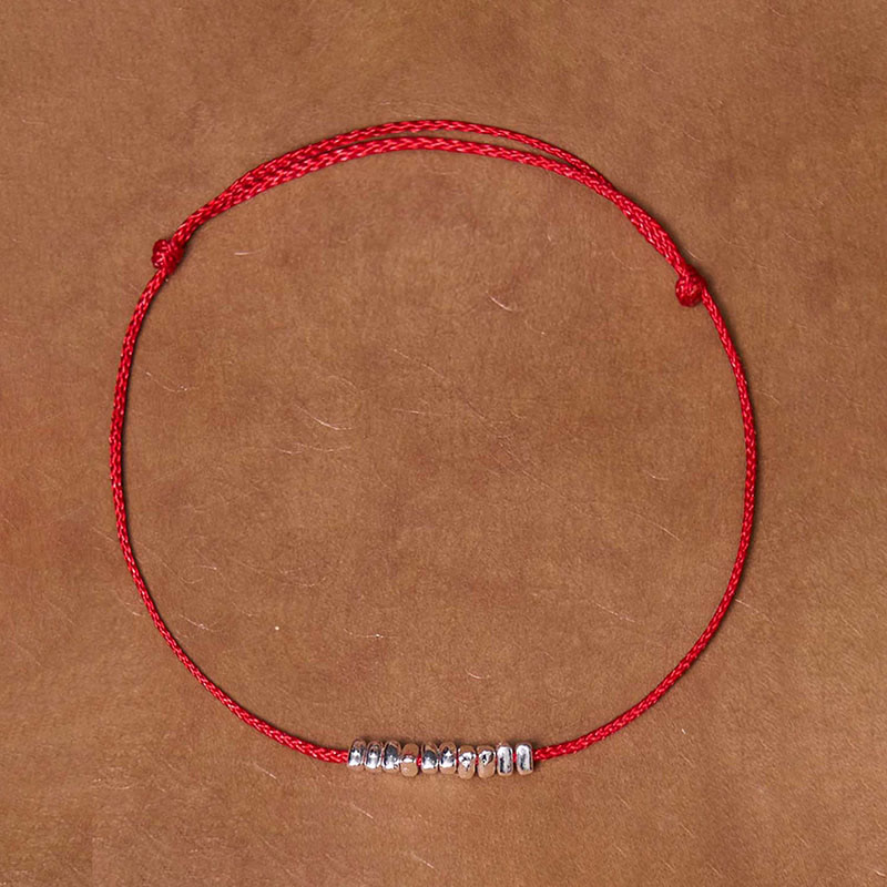 KarmaRipple's Handmade 925 Sterling Silver Small Pieces Protection Woven Ultra-Thin Rope Bracelet p13