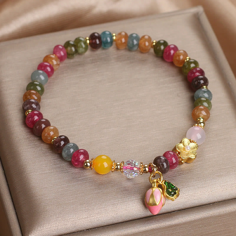 KarmaRipple's Tourmaline Lotus Seedpod Wisdom Bracelet p9