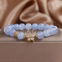 KarmaRipple's Aquamarine Butterfly Serenity Bracelet