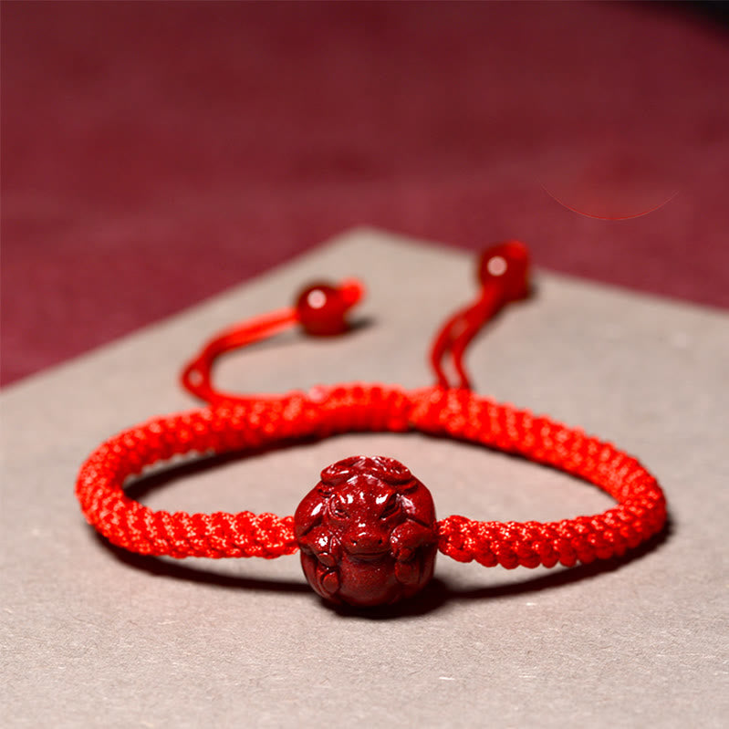 KarmaRipple's Chinese Zodiac Red String Cinnabar Blessing Bracelet p22
