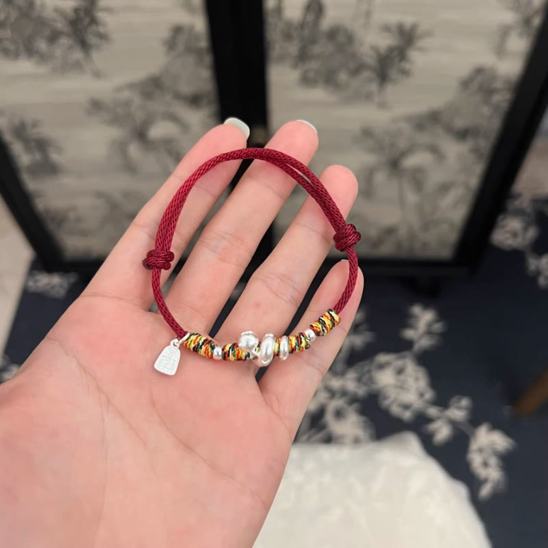 KarmaRipple's 999 Sterling Silver Year Of Snake Red String Happiness Protection Woven Bracelet p11
