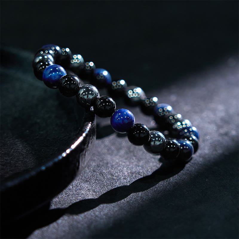 KarmaRipple's Authentic Tiger's Eye Obsidian Hematite Positive Powerful Bracelet p20