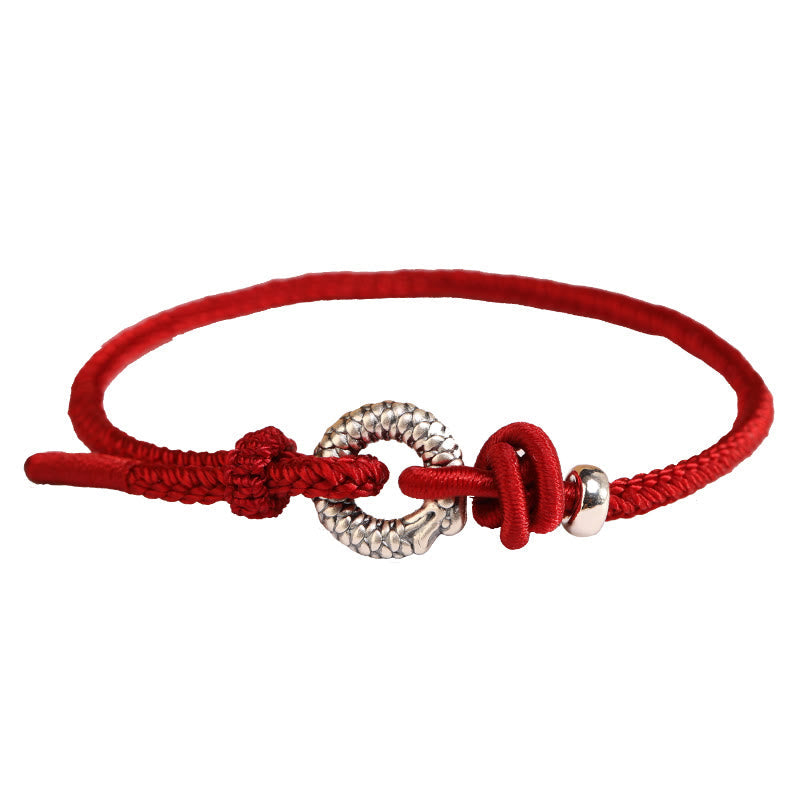 KarmaRipple's 999 Sterling Silver Year Of The Dragon Peace Buckle Fortune Bracelet p23