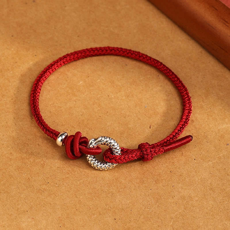 KarmaRipple's 999 Sterling Silver Year Of The Dragon Peace Buckle Fortune Bracelet p2