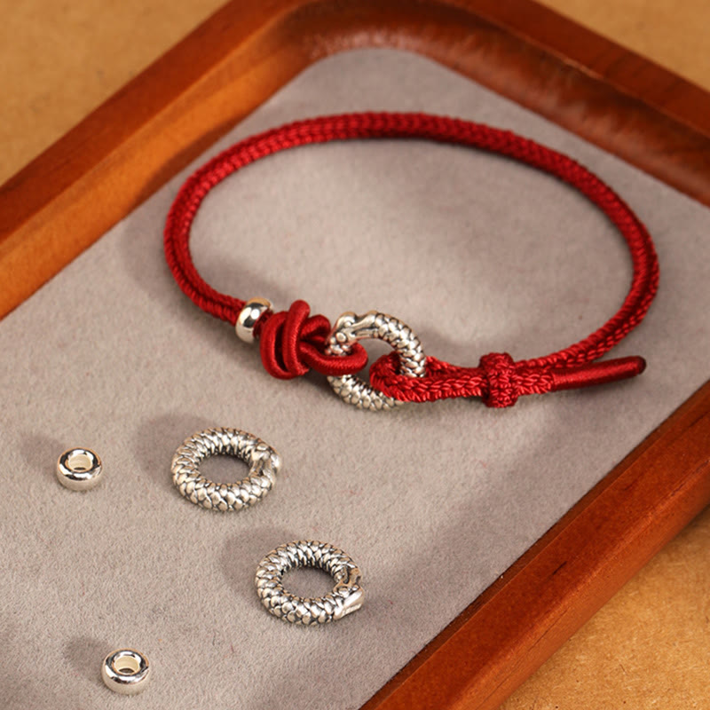 KarmaRipple's 999 Sterling Silver Year Of The Dragon Peace Buckle Fortune Bracelet p17