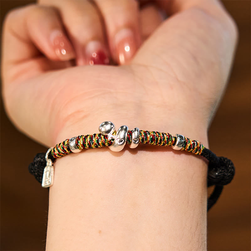 KarmaRipple's 999 Sterling Silver Year Of Snake Red String Happiness Protection Woven Bracelet p14