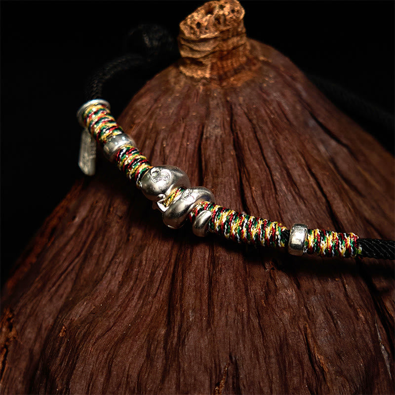 KarmaRipple's 999 Sterling Silver Year Of Snake Red String Happiness Protection Woven Bracelet p13