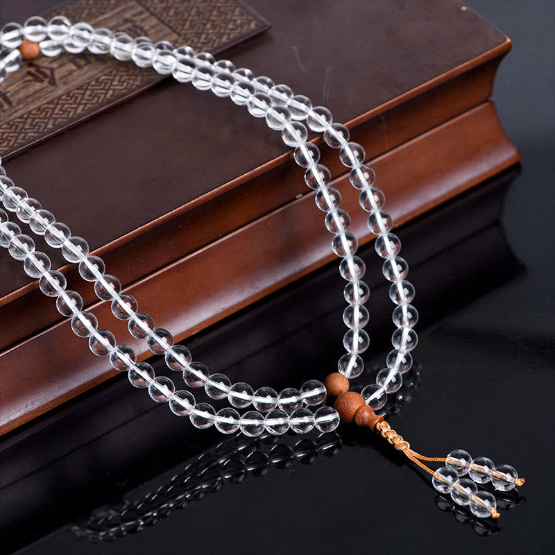 KarmaRipple's 108 Mala Beadwork Authentic Stone Ivory Gemstone Sandalwood Balancing Bracelet p4