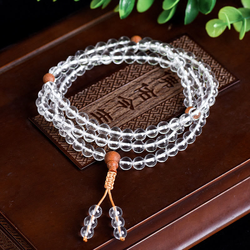 KarmaRipple's 108 Mala Beadwork Authentic Stone Ivory Gemstone Sandalwood Balancing Bracelet p8