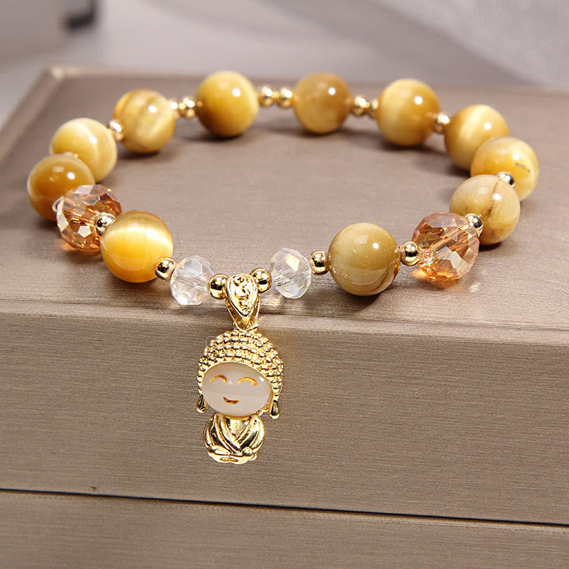 KarmaRipple's Yellow Tiger Eye Meditation Buddha Protection Bracelet p11