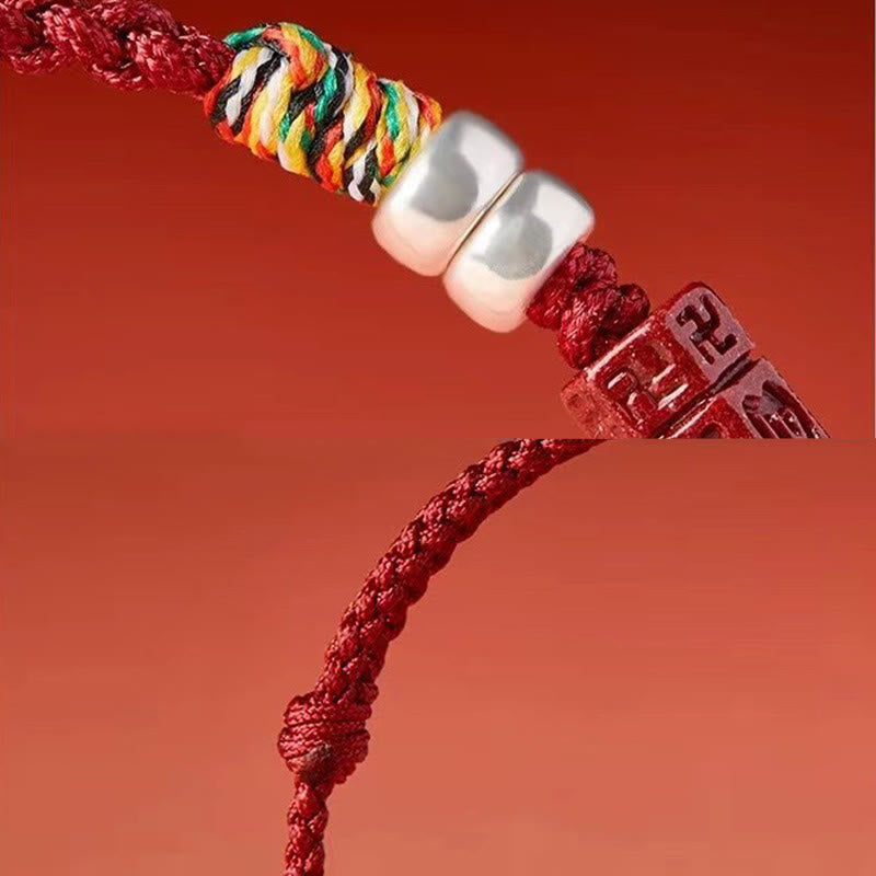 KarmaRipple's 925 Sterling Silver Om Mani Padme Hum Cinnabar Blessing Child Adult Bracelet p4