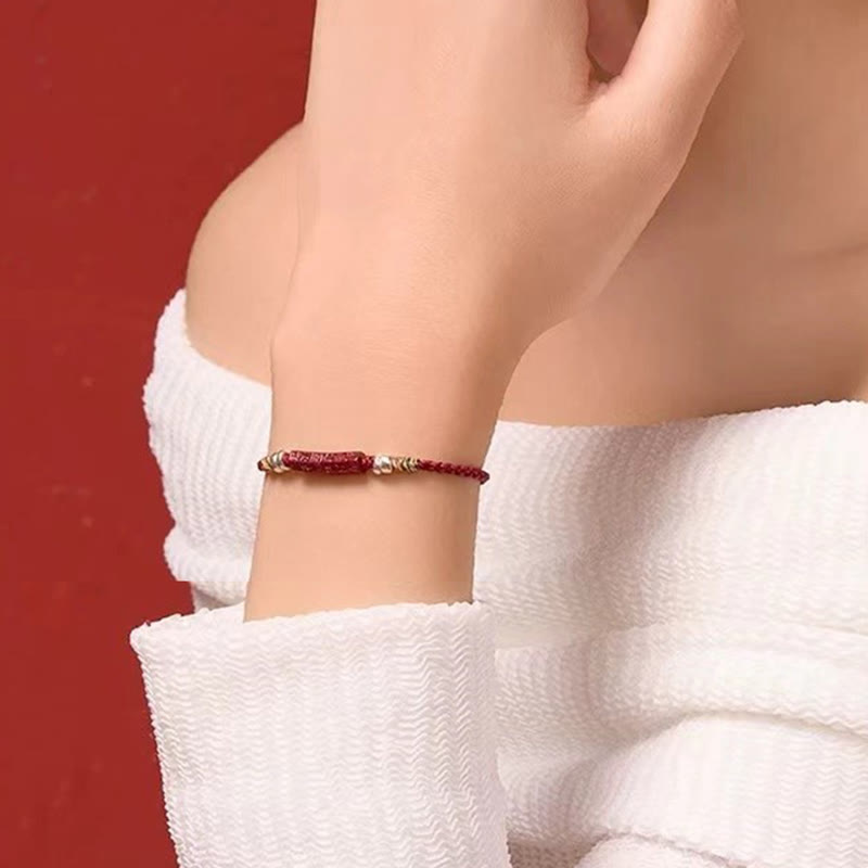 KarmaRipple's 925 Sterling Silver Om Mani Padme Hum Cinnabar Blessing Child Adult Bracelet p12