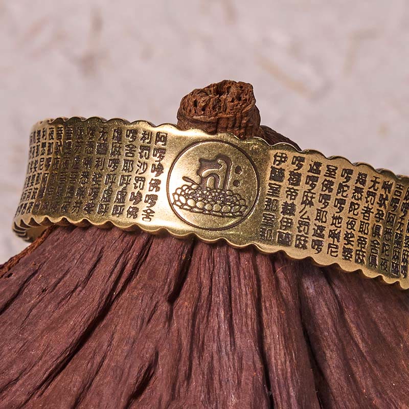 KarmaRipple's Great Compassion Mantra Bronze Brass Fortune Self Care Bracelet Bangle p5
