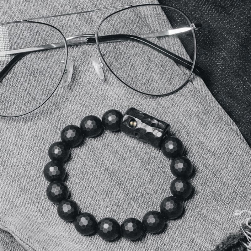 KarmaRipple's Matte Frosted Surface Black Onyx Ebony Protection Bracelet p3