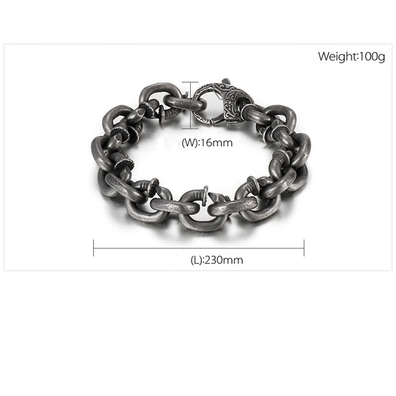KarmaRipple's Square Rivets Titanium Steel Good Fortune Balance Bracelet p5