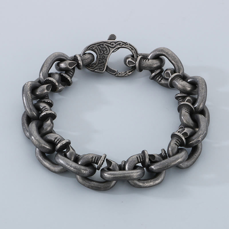 KarmaRipple's Square Rivets Titanium Steel Good Fortune Balance Bracelet p15